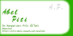 abel piti business card